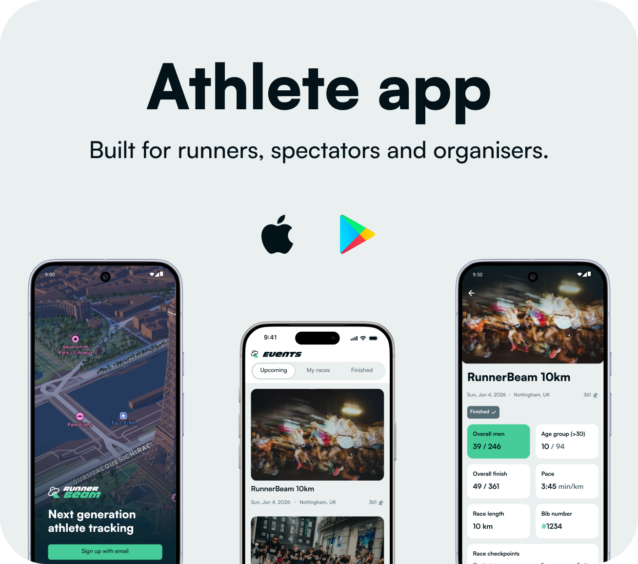 RunnerBeam mobile app showcase