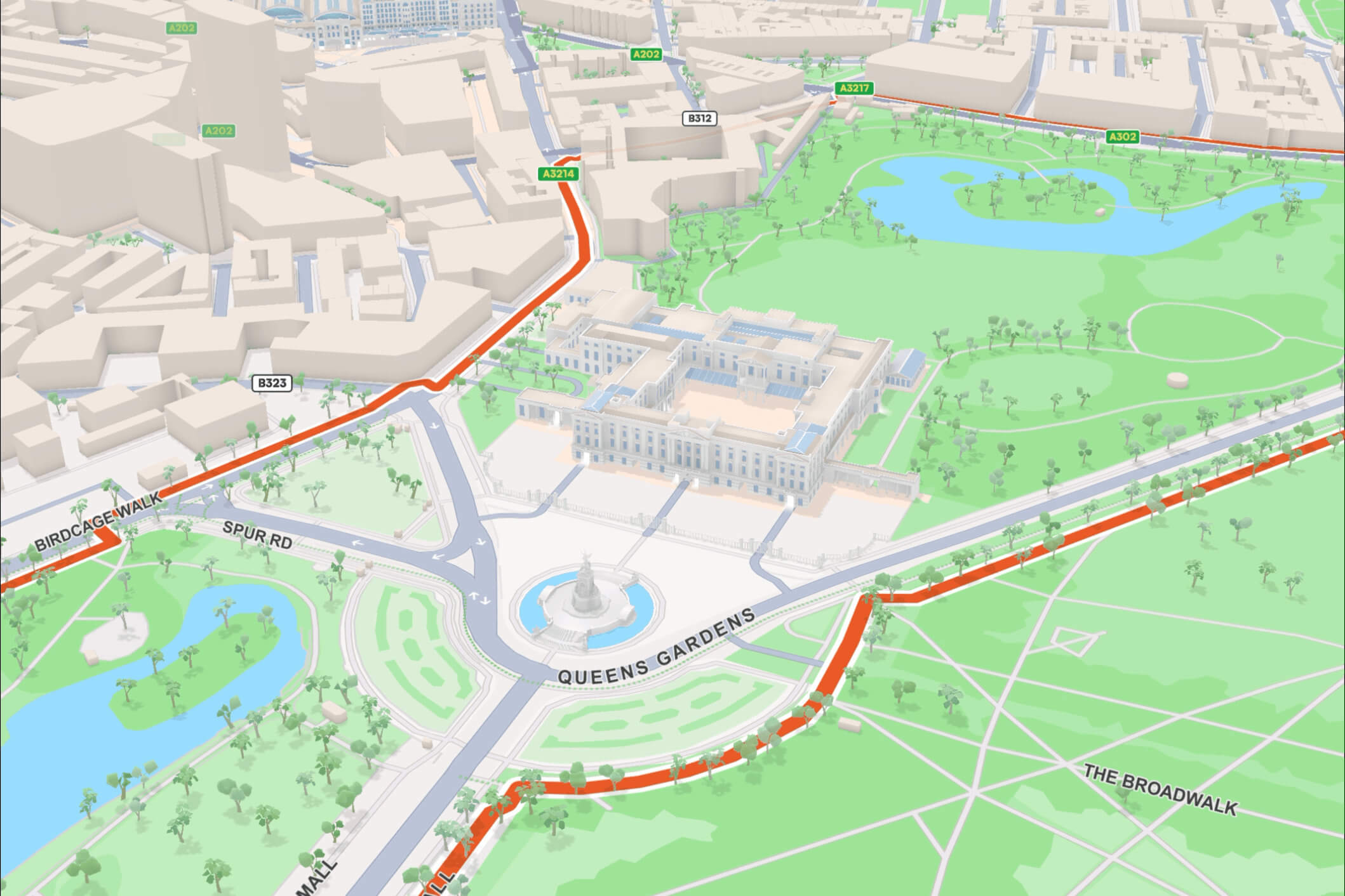 Live 3D race map during the day